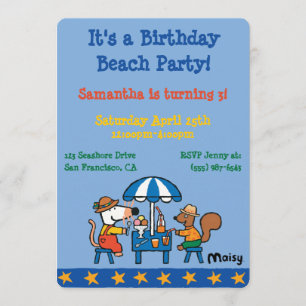 Invitación Cumpleaños de Maisy y de Cyril