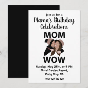Invitación Cumpleaños de Mamá Madre e Hijo