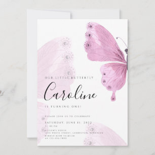 Invitación cumpleaños de mariposa