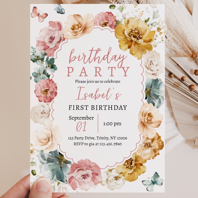 Invitación Cumpleaños de Mariposa (Subido por el creador)