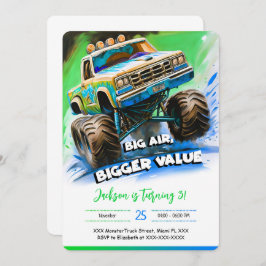 Invitación Cumpleaños de Monster Truck