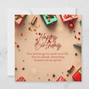 Invitación Cumpleaños de mujer destacada