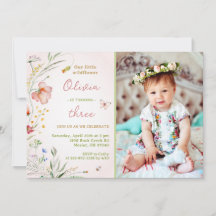 Cumpleaños de niña bebé flor silvestre pequeña fot