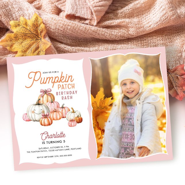 Invitación Cumpleaños de niña con lazos en la parcela de cala (Subido por el creador)