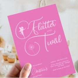 Invitación Cumpleaños de niña de hadas minimalista moderna