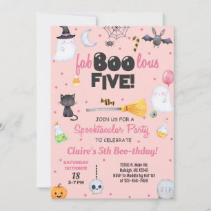 Invitación Cumpleaños de niña de Halloween fabuloso de CUALQU