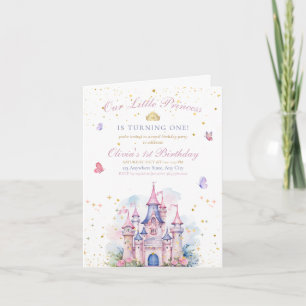 Invitación Cumpleaños de niña del Castillo de Princesa, Prime