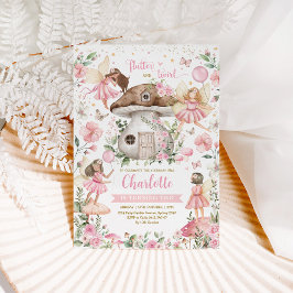 Invitación Cumpleaños de niña del jardín de hadas del bosque