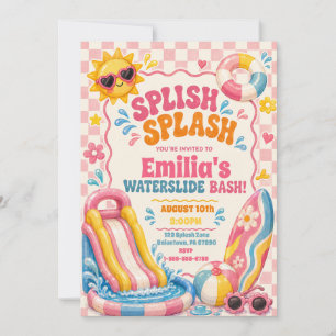 Invitación Cumpleaños de niña Groovy Splish Splash
