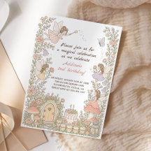 Cumpleaños de niña jardín de hadas encantado