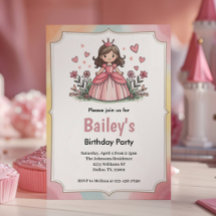 Cumpleaños de niña princesa de cuento de hadas