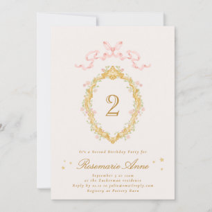 Invitación Cumpleaños de niña princesa de cuento de hadas