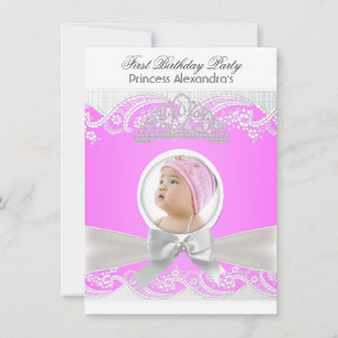 Invitación Cumpleaños de niña princesa pequeña primera fiesta