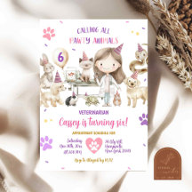 Cumpleaños de Niña Veterinaria Animales Kids