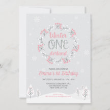 Cumpleaños de niña Winter Onederland 1er cumpleaño