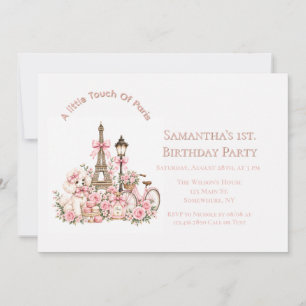 Invitación Cumpleaños de niñas con Un Toque de París