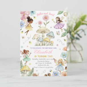 Invitación Cumpleaños de niñas Jardín de flores Princesa Hada