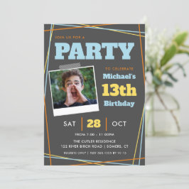 Invitación Cumpleaños de niño adolescente, de 13 años o cualq