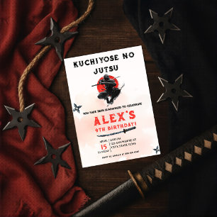 Invitación Cumpleaños de Niño Artes Marciales Ninja Guerreros