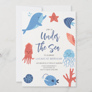 Invitación Cumpleaños de Niño Bajo el Mar