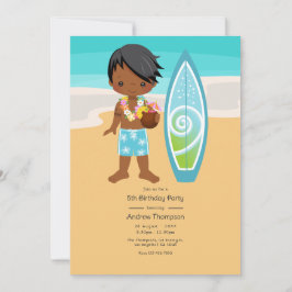 Invitación Cumpleaños de niño con Luau Hawaiano