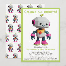 Cumpleaños de niño con robot divertido