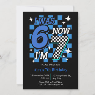 Invitación Cumpleaños de niño de 6 años ahora tengo 7 años