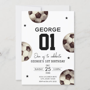 Invitación Cumpleaños de niño fútbol soccer