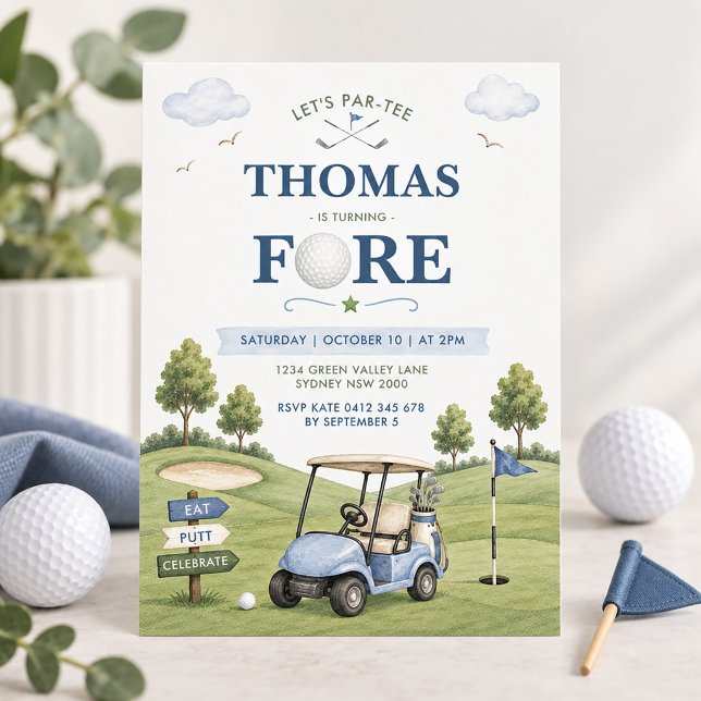 Invitación Cumpleaños de niño tema golf 4 (Subido por el creador)