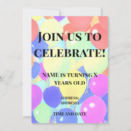 Invitación cumpleaños de niños