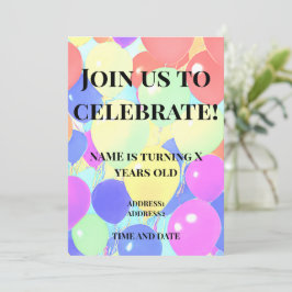 Invitación cumpleaños de niños