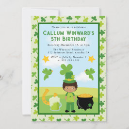 Invitación Cumpleaños de niños afroamericanos lindos del día 