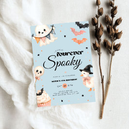 Invitación Cumpleaños de Niños Azul Halloween Fourever Espelu