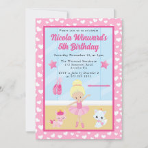 Cumpleaños de niños Bailarina Rubia Adorable 
