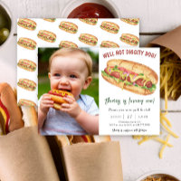 Cumpleaños de niños con hot dog acuarela