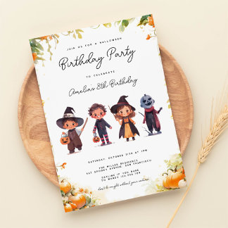 Invitación cumpleaños de niños de Halloween