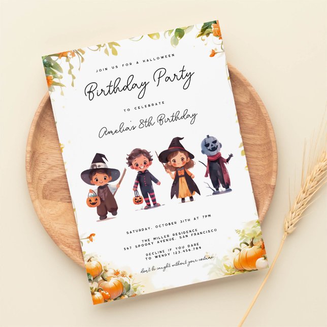 Invitación cumpleaños de niños de Halloween (Subido por el creador)