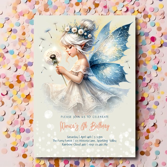Invitación cumpleaños de niños de la silueta de Fairy (Subido por el creador)