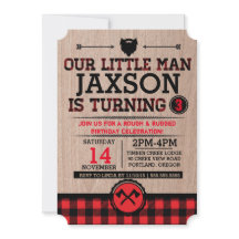 cumpleaños de niños Lumberjack, hombrecito rústico