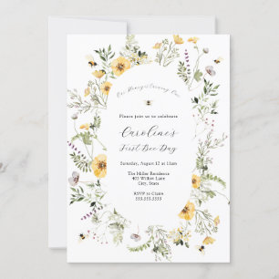 Invitación Cumpleaños de Nuestra Abeja Amarilla