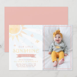 Invitación Cumpleaños de nuestra Mariposa Sunshine Little Wat