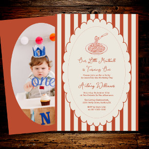 Invitación Cumpleaños de nuestra pequeña albóndiga Foto