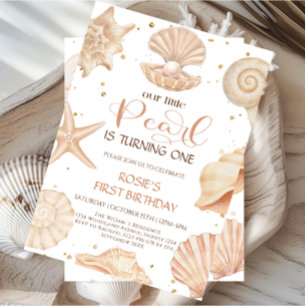 Invitación Cumpleaños de nuestra pequeña perla del océano