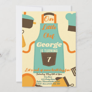 Invitación Cumpleaños de nuestro pequeño chef