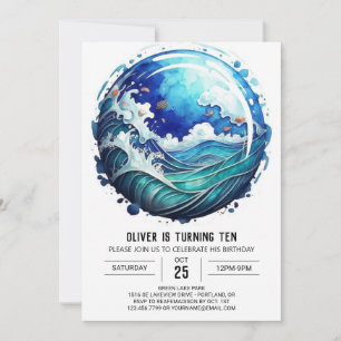 Invitación Cumpleaños de Oceanic Pastel