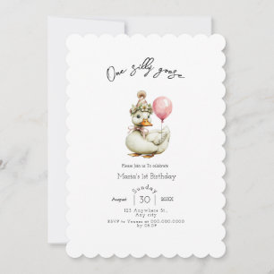 Invitación Cumpleaños de One Silly Goose Girl 1 