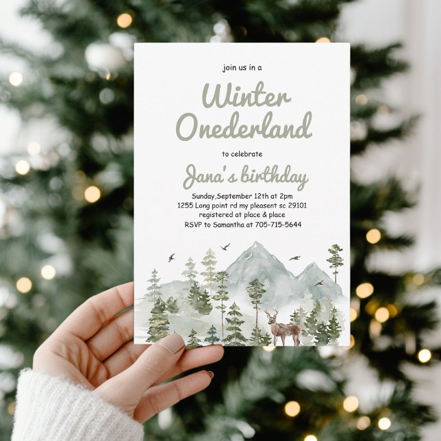 Invitación Cumpleaños de Onederland en invierno | Depósito ac (Subido por el creador)