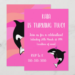 Invitación Cumpleaños de Orca
