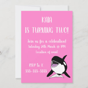 Invitación Cumpleaños de Orca