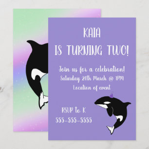 Invitación Cumpleaños de Orca